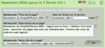 L'ajout des m&eacute;tadonn&eacute;es dans chacune des pages de son site aide &agrave; renseigner les moteurs de recherche comme Google.